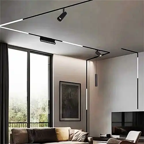Proiector LED liniar sina magnetica, 36W, lumina naturala, 4000k, 3600lm, 120cm, negru, 48V