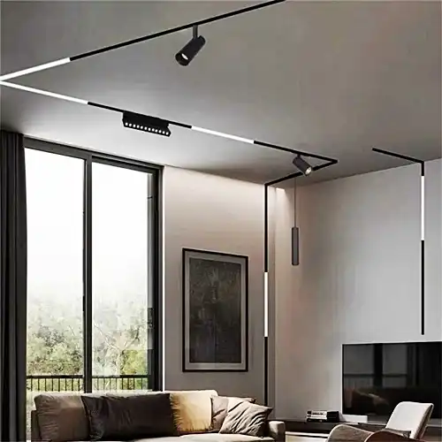 Proiector LED liniar sina magnetica, 10W, lumina naturala, 4000k, 1000lm, 30cm, negru, 48V