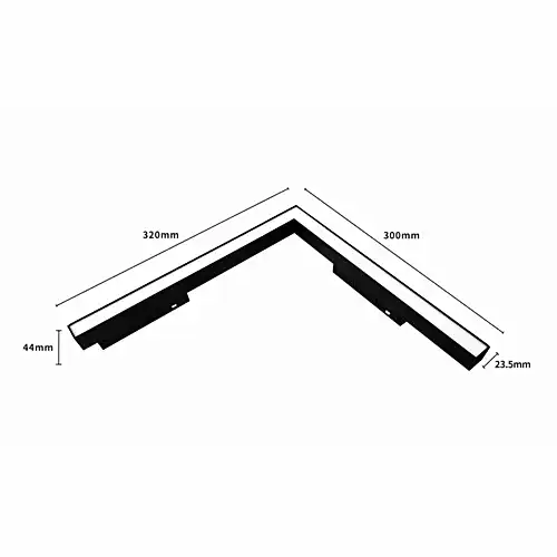 Proiector LED de colt sina magnetica, 24W, lumina naturala, 4000k, 2400lm, 30cmx2, negru, 48V