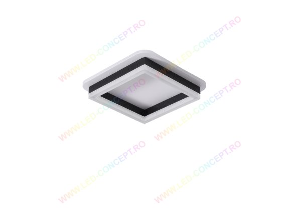 Aplica LED 40W 3 Functii Square Black 