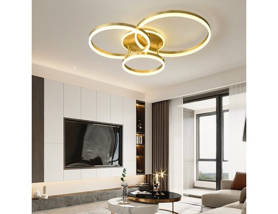 Lustra LED 160W Gold Modern Circle 