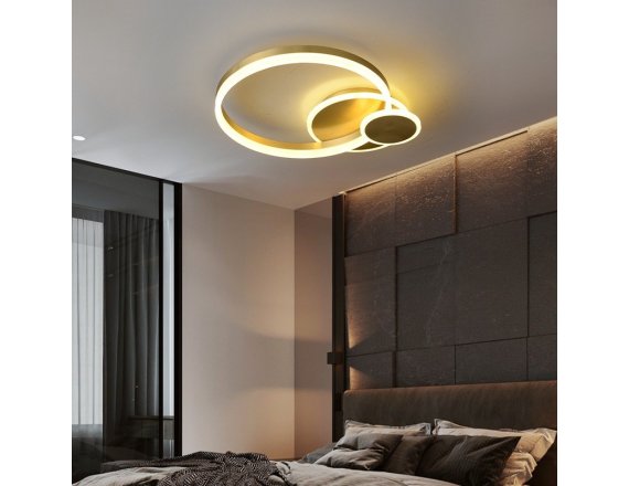 Lustra LED 120W Gold Modern Circle 