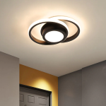 Aplica LED 72W 3 Tipuri de Lumina Round Negru