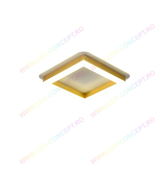 Aplica LED 40W 3 Functii Square Gold