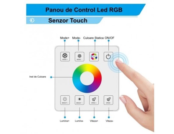 Controller Banda LED RGB + TOUCH Panel 5V-24V - 30A 