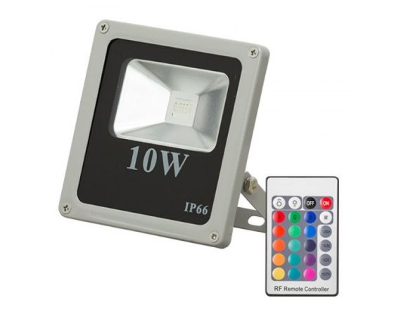 Proiector LED 10W Slim RGB cu Telecomanda PR-10WRGBS