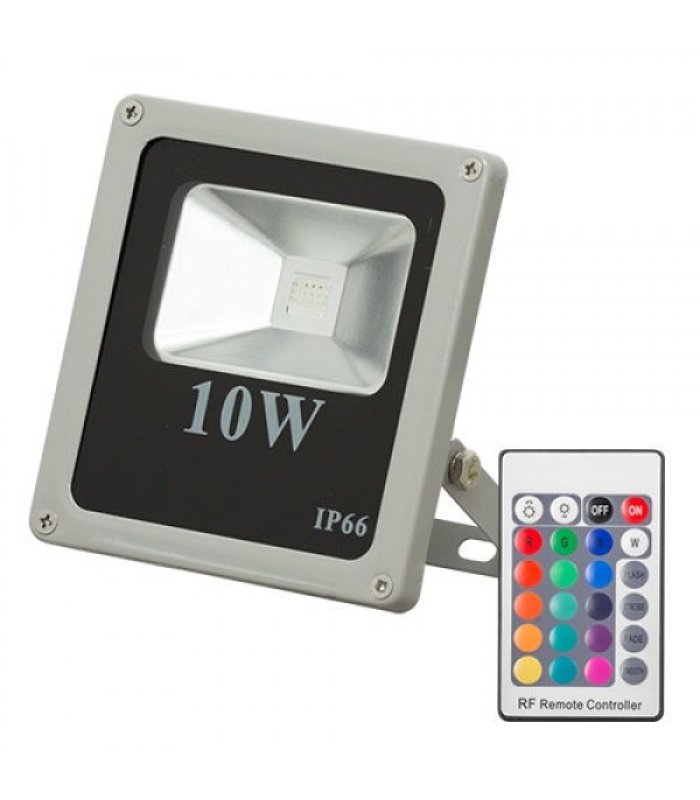 Proiector LED 10W Slim RGB cu Telecomanda