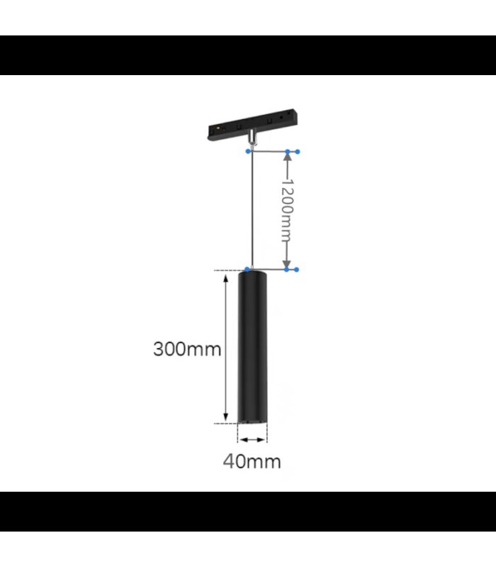 Proiector LED Suspendat Sina Magnetica 7W 30cm