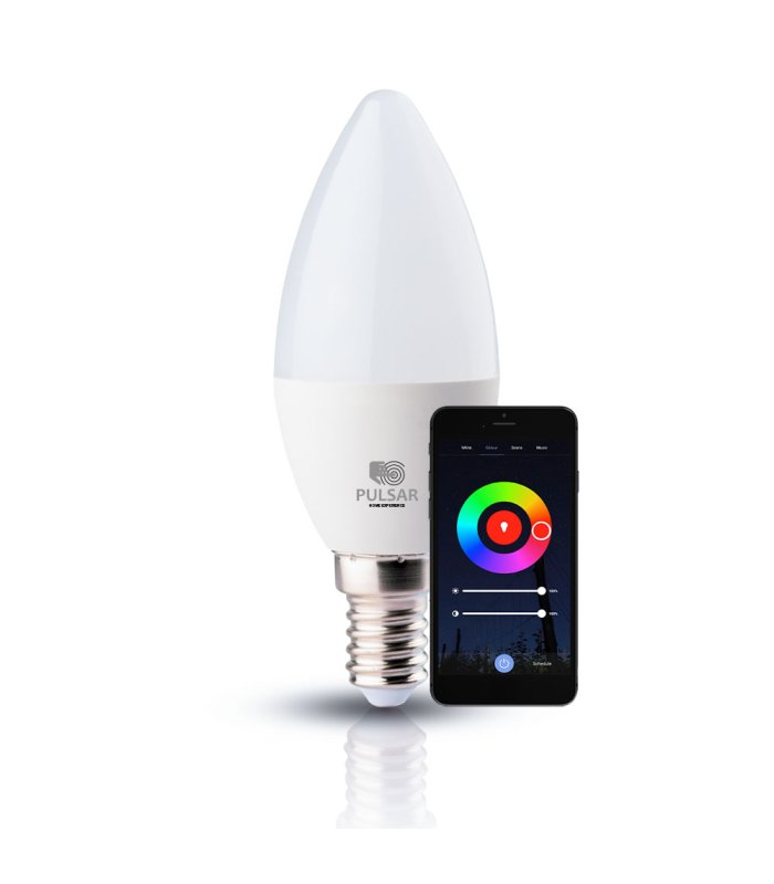 Bec LED Lumanare E14 6W RGB TUYA Wifi+Bluetooth