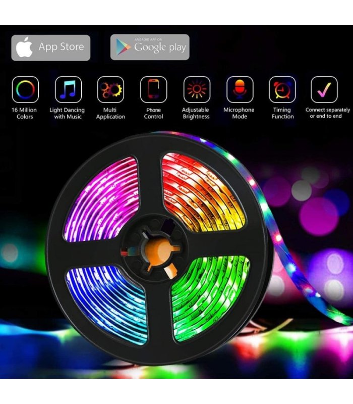 Kit Banda Led RGB Cu Usb Si Bluetooth 3m