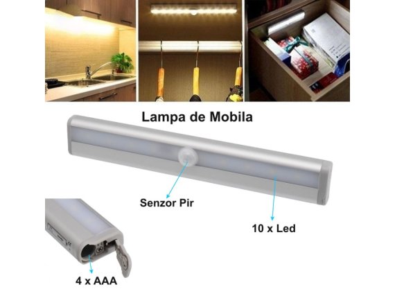 Lampa De Mobila Cu LED Si Senzor 